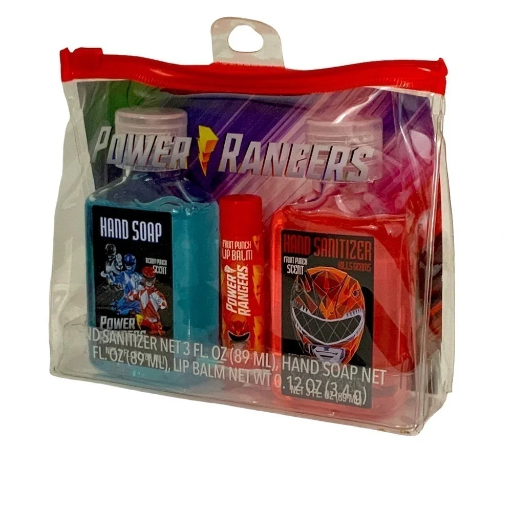 Power Rangers Skin Care Kids Kit Travel Kit Gift Set Hasbro 4 Pieces
